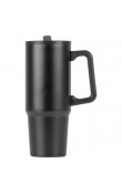 Siyah 900 ml kulplu logo baskılı promosyon termos